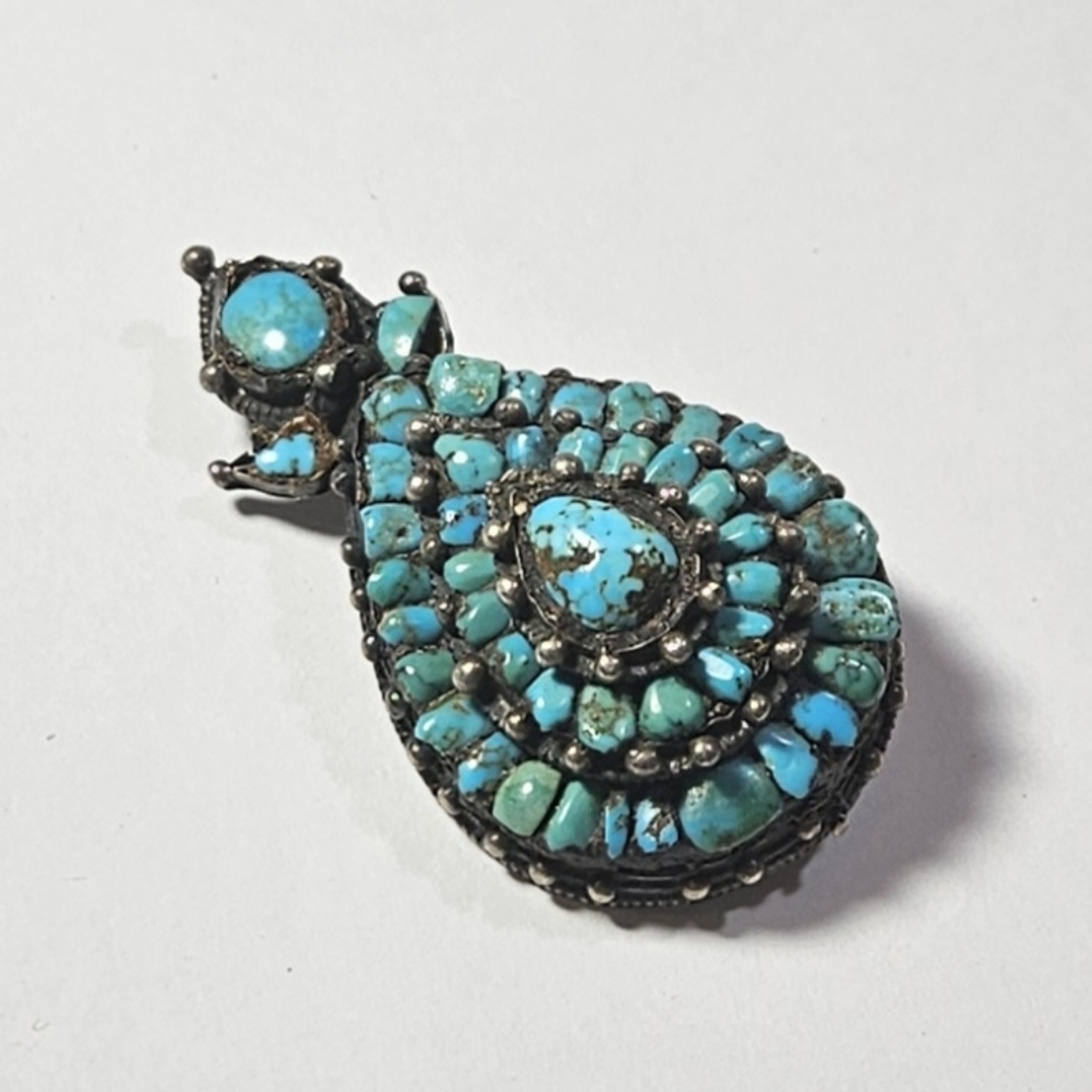 Antique Turquoise Brooch